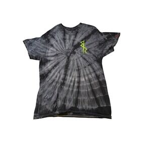 Cyberpunk Size Medium Tie Dye Short Sleeve Shirt Embroidered 100% Cotton